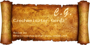 Czechmeiszter Gerő névjegykártya